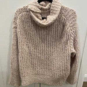 Cowl Neck Beige Sweater